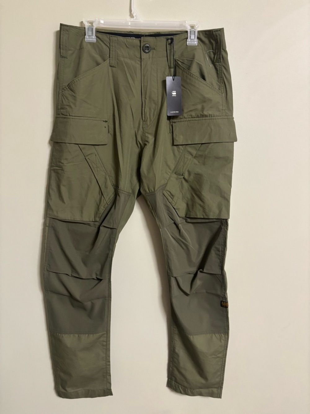 G-Star Raw 3D Regular Tapered Cargo 3.0 Pants Army Green Moss Mens 32x34 New